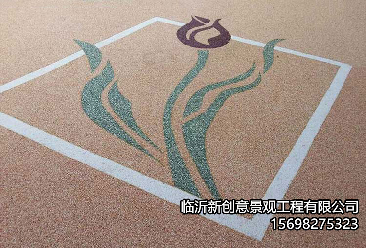 新型彩色胶粘石透水地坪