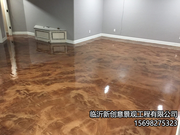 混凝土酸着色地坪施工